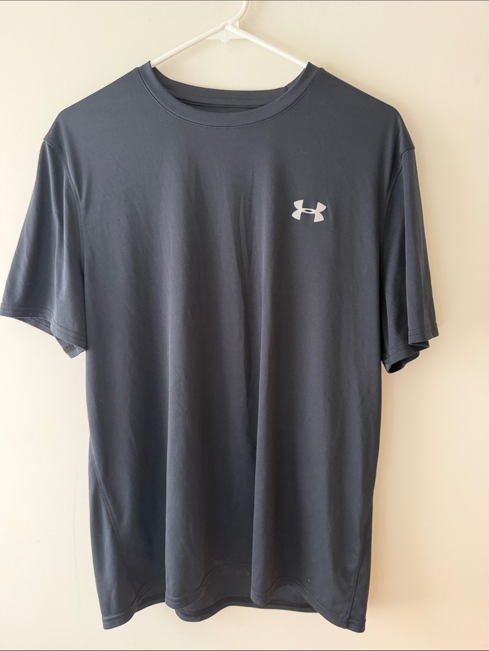 Under Armour Black Short Sleeve Performance Tee with White Logo